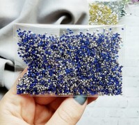 Кристаллики для шейкеров, цвет синий+серебро, 2 мм